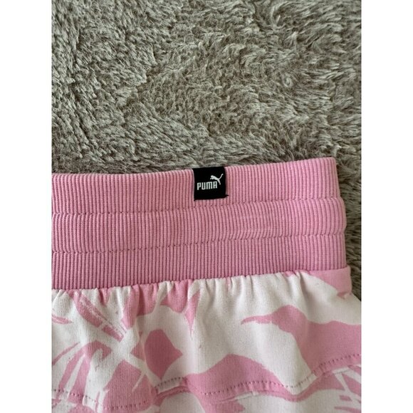 Puma Palm Resort Drawstring-Waist Skirt Women's S Pink Lilac-aop Elastic Waist - Picture 12 of 16